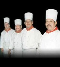 Gulliver's kitchen team of chefs in white toques