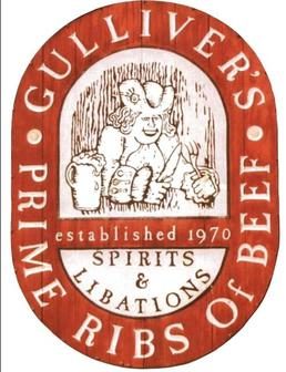 Gulliver's Prime Ribs of Beef crest, established 1970
